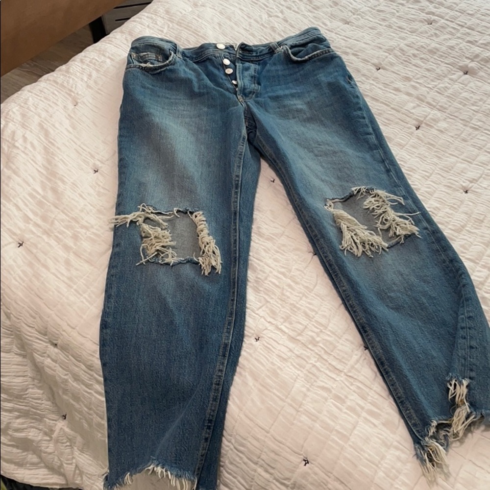 Free People Maggie Mid rise straight leg Jean